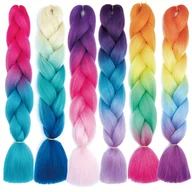 Pozostałe akcesoria fryzjerskie - TEMU Przedłużanie Włosów do Plecionek dla Kobiet 6szt 100g/Paczka 24Cal Wysokotemperaturowe Ombre Jumbo Syntetyczne Włosy do Twist Crochet Braids - miniaturka - grafika 1