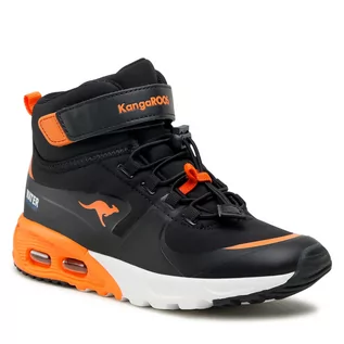Buty dla chłopców - Trzewiki KangaRoos Kx-Hydro 18598 000 5075 S Jet Black/Neon Orange - grafika 1