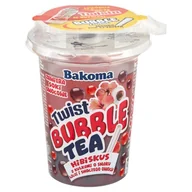 Kefiry, jogurty, maślanki - Bakoma Bubble Twist Napój owocowo-herbaciany hibiskus z kulkami o smaku liczi i smoczego owocu 350 g - miniaturka - grafika 1