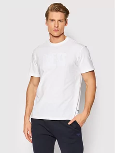 Koszulki męskie - GUESS T-Shirt Velvet Applique Logo MBRI25 KAVR5 Biały Regular Fit - grafika 1
