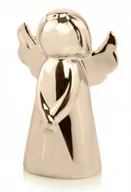 Ozdoby bożonarodzeniowe - Figurka świąteczna ceramiczna złota anioł 15 cm - miniaturka - grafika 1