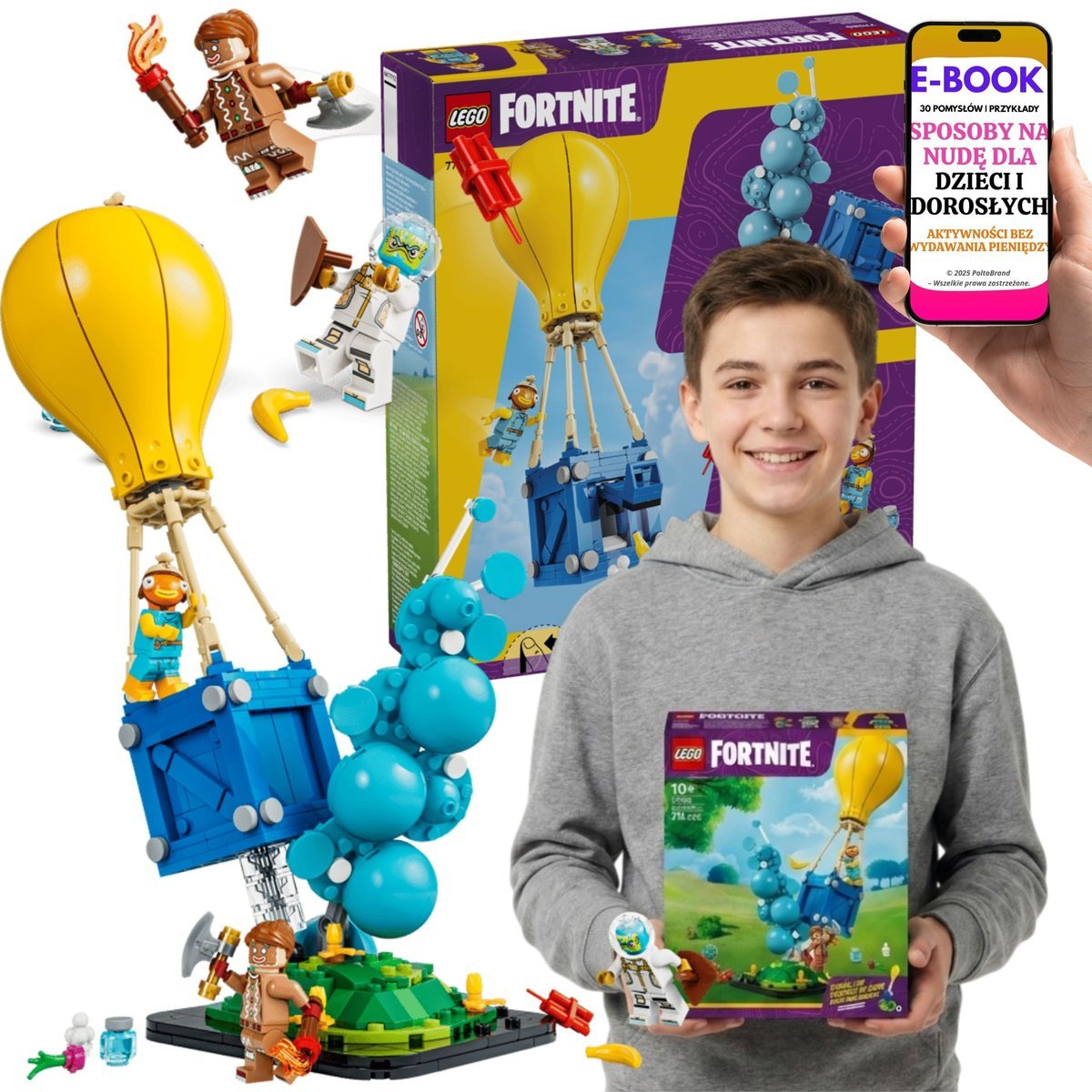 LEGO Fortnite Zrzut Zaopatrzenia Minifigurki Fortnite (77080) + E-BOOK-3