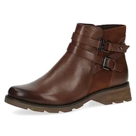Botki damskie - Caprice Damskie botki 9-25429-41 płaskie sznurowane, Cognac Comb, 37.5 EU - miniaturka - grafika 1