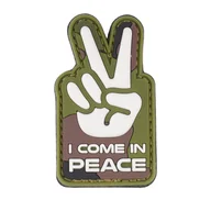 Odzież taktyczna i umundurowanie - 101 Inc. - Naszywka 3D - I come in peace - Woodland - 444130-7357 - miniaturka - grafika 1
