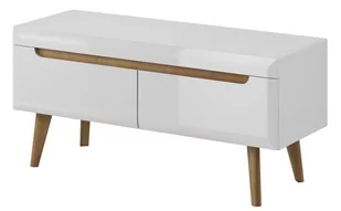 Szafka Rtv Nordi Nrtv107 Biały Połysk - Inne meble do salonu - miniaturka - grafika 1