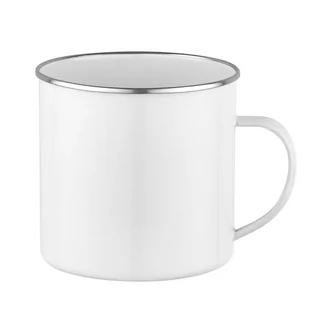 Fl1 KUBEK EMALIOWANY 12CM 101P 1,1L BIAŁY/KREMOWY 000-KUB-IM/B/12B1B - Kubki - miniaturka - grafika 1