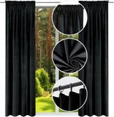 Zasłony - Gotowa Zasłona Welurowa 220 Na Taśmie Tunel Żabki - miniaturka - grafika 1