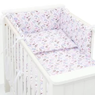 Pościel dla dzieci - MAMO-TATO 3-el pościel dla niemowląt 100x135 do łóżeczka 60x120 - Miłorząb róż - miniaturka - grafika 1