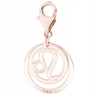 Bransoletki - Zawieszka Pozłacana ze Znakiem Zodiaku Lwa Leo Znak Zodiaku Lew SREBRO 925 - miniaturka - grafika 1