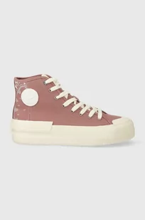 Pepe Jeans trampki PLS31554 damskie kolor różowy SAMOI DIVIDED - Trampki damskie - miniaturka - grafika 1