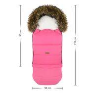 Śpiworki dla dzieci - ŚPIWOREK DO WÓZKA DZIECIĘCEGO/FOTELIK/SANKI, WODOSZCZELNY 115/85 CM RÓŻOWY - miniaturka - grafika 1