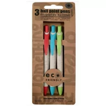 Ekologiczny długopis automatyczny 3 kolory - Ziemia Obiecana - Długopisy - miniaturka - grafika 1