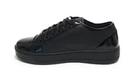 Trampki męskie - Guess buty męskie trampki Udine Carryover skóra czarny US23GU04 FM5UDIFAB12, Czarny, 45 EU - miniaturka - grafika 1