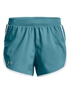 Spodnie sportowe damskie - Under Armour Szorty w kolorze turkusowym do biegania - miniaturka - grafika 1