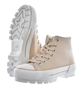 Wysokie trampki damskie Big Star Shoes MM274038 beż - Trampki damskie - miniaturka - grafika 7