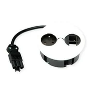 Gniazdka elektryczne - BACHMANN TWIST 1xUTE 2xKeystone biały 30GE jedwabiście matowy - miniaturka - grafika 1