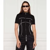 Swetry damskie - Patrizia Pepe Półgolf | Slim Fit - miniaturka - grafika 1