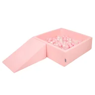 Suche baseny - KiddyMoon Piankowy plac zabaw PPZP-KW30D-112 z piłeczkami różowy: pudrowy róż-perła-transparent basen 100/klin L - miniaturka - grafika 1