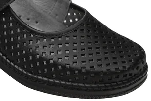 Półbuty na rzepy AXEL Comfort 1879 H Czarne na Haluksy Kosela Medic 9879 - Moda i Uroda OUTLET - miniaturka - grafika 5