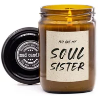Świece - Świeca na prezent sojowa zapachowa Mad Candle 360 g You Are My Soul Sister - miniaturka - grafika 1