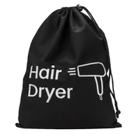 Akcesoria i części AGD - POKROWIEC WOREK ETUI NA SUSZARKĘ DO WŁOSÓW BAWEŁNIANY Z HAFTEM CZARNY - miniaturka - grafika 1