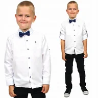 Moda i Uroda OUTLET - BREEZE Boys Elegancka KOSZULA Z MUCHĄ Kolory 74 - miniaturka - grafika 1