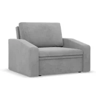 Fotele - Fotel rozkładany, Punto, sztruks, 118x87x90 cm, jasny szary - miniaturka - grafika 1