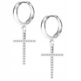 Kolczyki srebrne Krzyż Swarovski 925 - Kolczyki - miniaturka - grafika 1