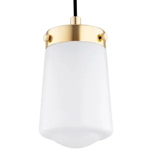 Argon Lampa wisząca Pasadena, 1-punktowa, mosiądz/biały - Lampy sufitowe - miniaturka - grafika 1