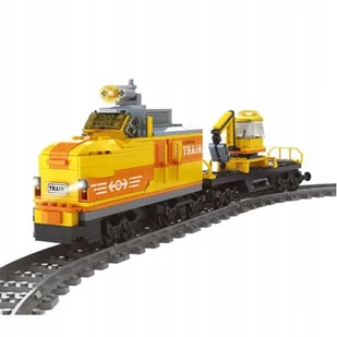 Klocki Konstrukcyjne City Pociąg Towarowy Rc Tory Zabawka 463 Klocki - Klocki - miniaturka - grafika 1