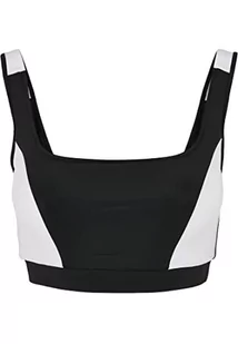 URBAN CLASSICS biustonosz sportowy damski biustonosz sportowy Jersey elastyczny w różnych kolorach dostępne rozmiary XS - 5XL, Czarny/Biały, XXL - Biustonosze - miniaturka - grafika 1