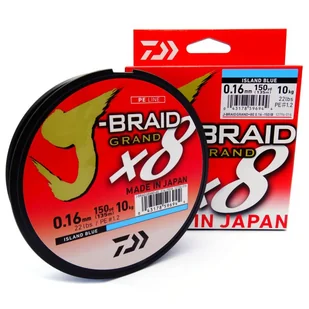 PLECIONKA DAIWA J-BRAID GRAND X8 0.16MM 135M NIEBIESKA 12796-016 - Żyłki wędkarskie - miniaturka - grafika 2