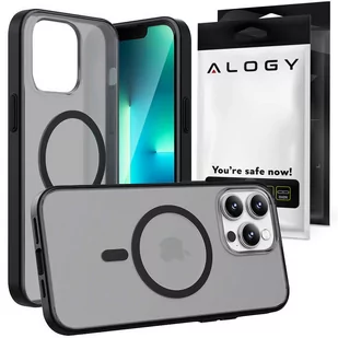 Etui matowe na telefon Alogy MagMat Case do MagSafe obudowa ochronna do Apple iPhone 14 Pro Max Czarne + Szkło - Etui i futerały do telefonów - miniaturka - grafika 2