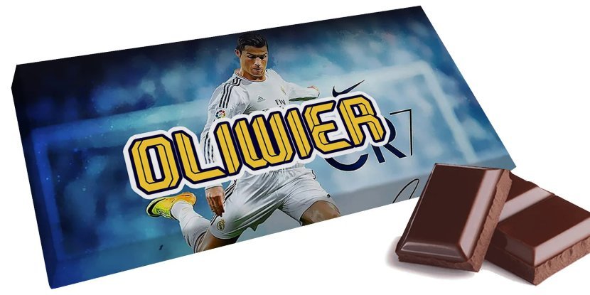 Czekolada CRISTIANO RONALDO CR7 Słodki prezent Twoje imię Personalizowana