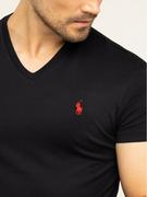 Koszulki męskie - Ralph Lauren Polo T-Shirt Classics 710671453010 Czarny Custom Slim Fit - miniaturka - grafika 1