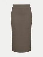 Spódnice - Pieces Spódnica ołówkowa 17101527 Brązowy Slim Fit - miniaturka - grafika 1
