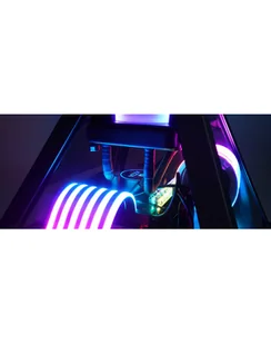 AZZA RGB PCIe 3.0 x 16 riser cable, 90° angled (20cm) - Akcesoria do komputerów stacjonarnych - miniaturka - grafika 1
