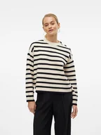 Swetry damskie - Vero Moda Sweter w kolorze beżowym - miniaturka - grafika 1