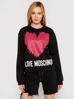 Bluzy damskie - Love Moschino Bluza W630643M 4282 Czarny Regular Fit - grafika 1