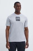 Koszulki męskie - Under Armour t-shirt treningowy kolor szary z nadrukiem 1380785 - miniaturka - grafika 1
