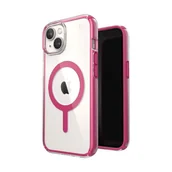 Etui i futerały do telefonów - Speck Presidio Perfect-Clear with Impact Geometry + MagSafe - Etui iPhone 14 / iPhone 13 z powłoką MICROBAN (Clear / Digital Pink) - miniaturka - grafika 1