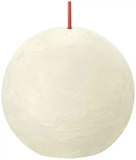 Świece - Bolsius Rustykalne świece kule Shine, 6 szt., 76x190 mm, perłowe Sfeerpunt - grafika 1