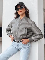 Kurtki damskie - Kurtka damska skórzana bomberka SANTOL szara Dstreet TY4340-XL - miniaturka - grafika 1