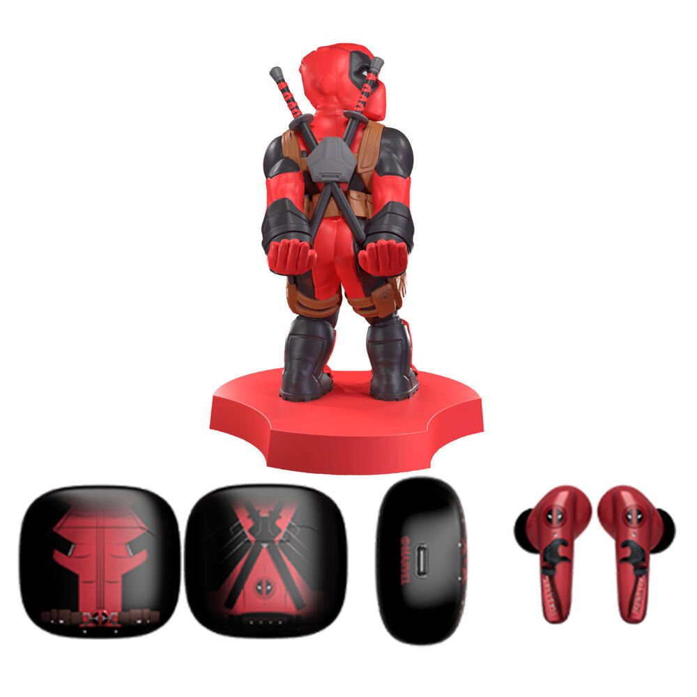 Exquisite Gaming - Słuchawki bezprzewodowe Marvel Deadpool z mini figurką