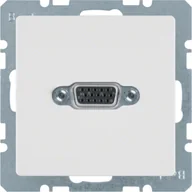 Gniazdka elektryczne - Berker Gniazdo VGA z podłączeniem śrubowym Berker Q.1/Q.3/Q.7 - biały mat - miniaturka - grafika 1
