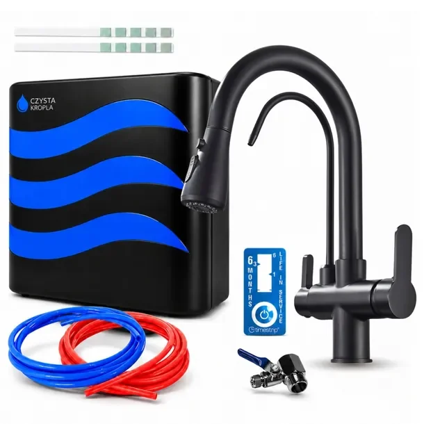 Filtr Do Wody System Podzlewozmywakowy Filtrujący Wodę Pitną Bateria Czarna