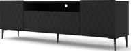 Szafki RTV - Elior Szafka rtv czarny mat + czarne nogi - Nuvis 4X - miniaturka - grafika 1