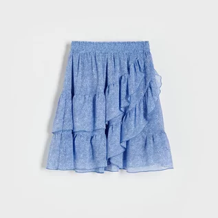 Spódnice - Reserved - Spódnica z falbanami - Niebieski - grafika 1