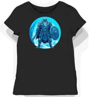 Koszulki i topy damskie - Koszulka damska czarna z motywem tarczy nordyckiej L - miniaturka - grafika 1