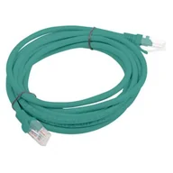 Patchcordy - Lanberg Patch cord kat.5E 3M zielony PCU5-10CC-0300-G - miniaturka - grafika 1
